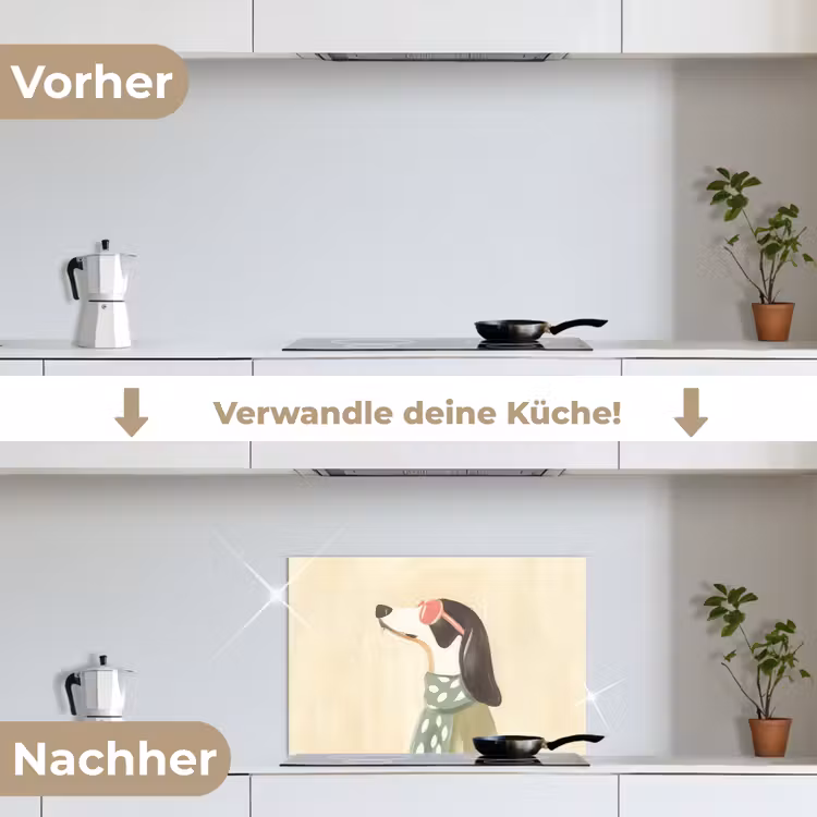 Spritzschutz Küche - Hund - Sonnenbrille - Halstuch — 7