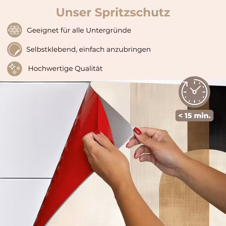 Spritzschutz Küche - Geometrisch - Formen - Weiß — 4