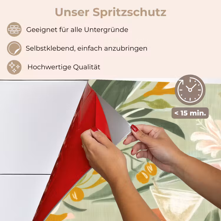 Spritzschutz Küche - Gläser - Cheers - Grün — 4