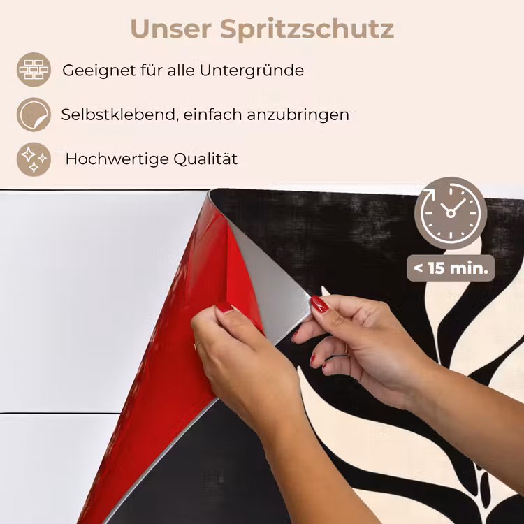 Spritzschutz Küche - Klinge - Weiß - Minimalistisch — 4