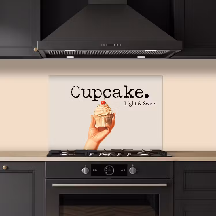 Spritzschutz Küche - Cupcake - Süß - Kirsche — 5