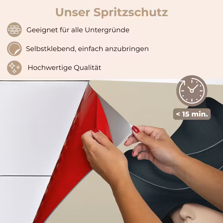 Spritzschutz Küche - Frau - Grün - Hut — 4
