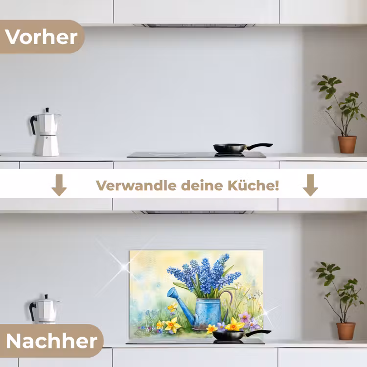 Spritzschutz Küche - Gießkanne - Lavendel - Blüten — 7