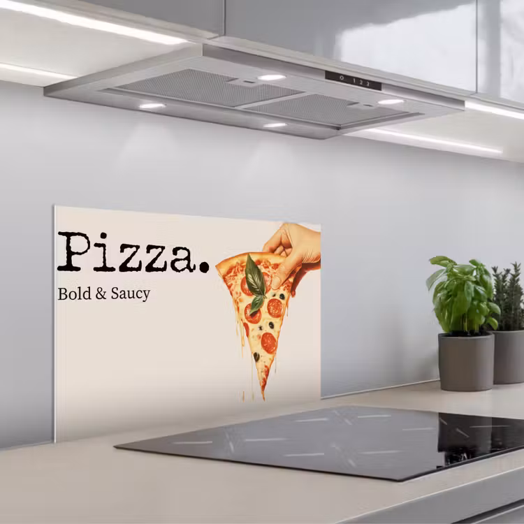 Spritzschutz Küche - Pizza - Käse - Peperoni — 1