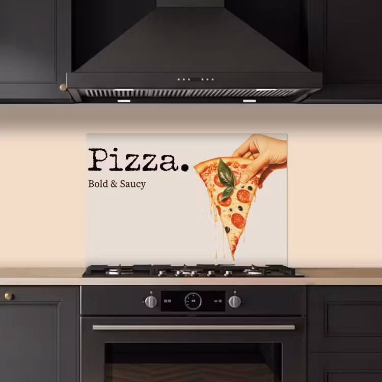 Spritzschutz Küche - Pizza - Käse - Peperoni — 5