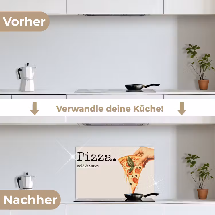 Spritzschutz Küche - Pizza - Käse - Peperoni — 7