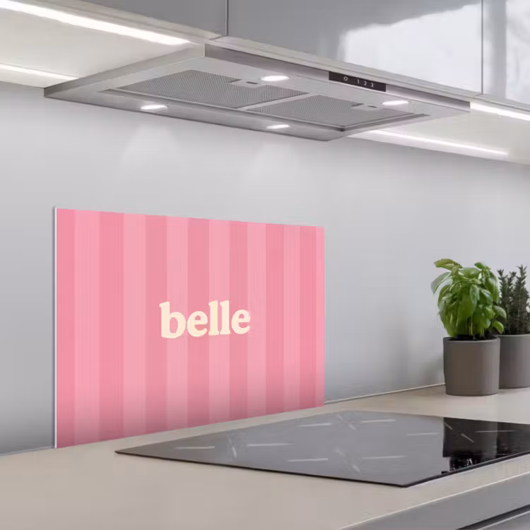Spritzschutz Küche - Rosa - Gestreift - Belle — 1