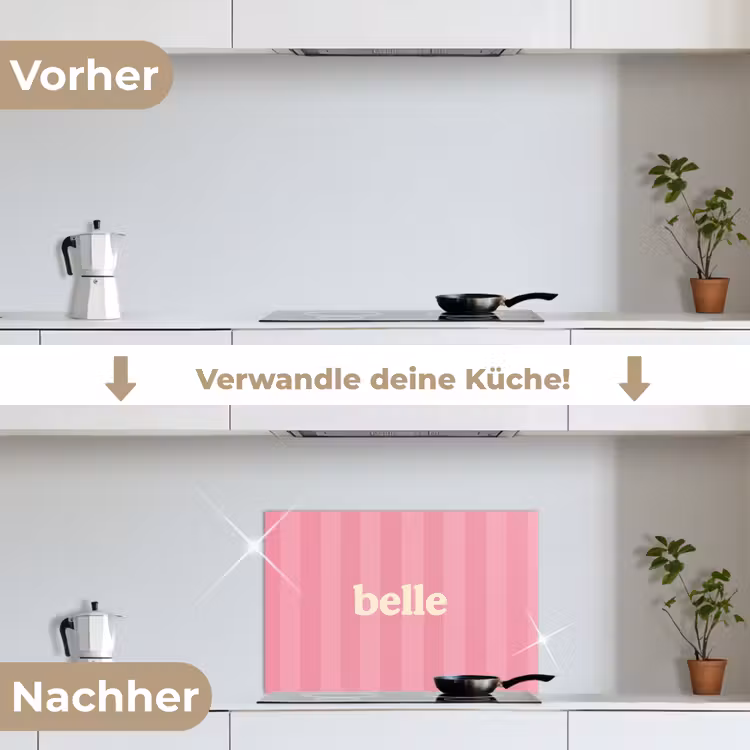 Spritzschutz Küche - Rosa - Gestreift - Belle — 7