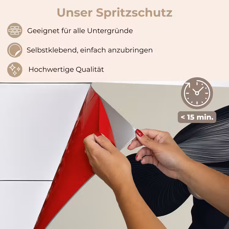 Spritzschutz Küche - Schwarz - Frau - Hut — 4
