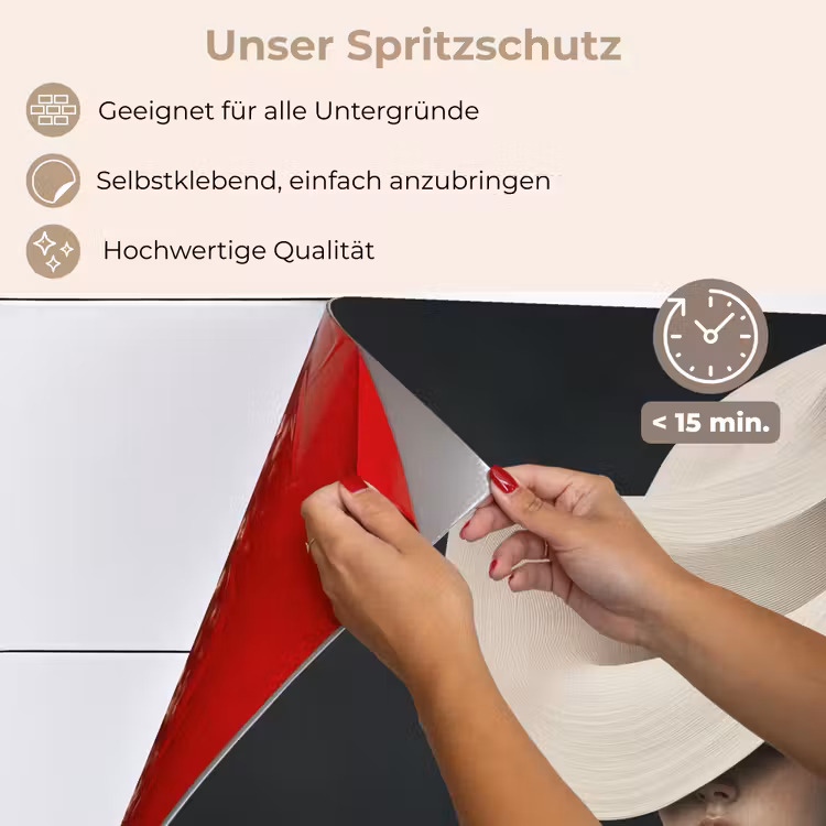 Spritzschutz Küche - Frau - gewellt - Hut — 4