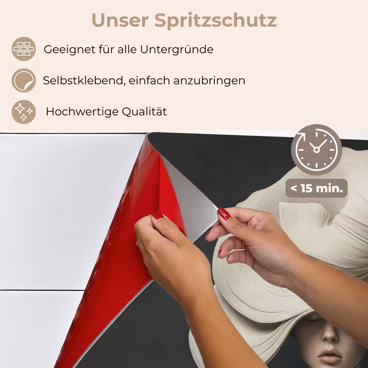 Spritzschutz Küche - Modern - Frau - Hut — 4