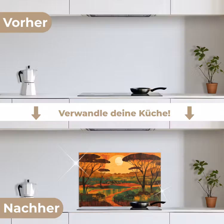 Spritzschutz Küche - Landschaft - Afrikanisch - Sonne — 7
