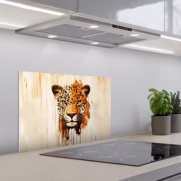 Spritzschutz Küche - Leopard - Symmetrisch - Streifen — 1