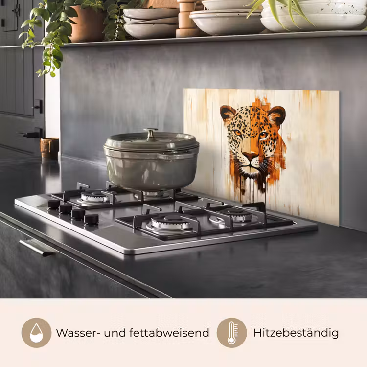 Spritzschutz Küche - Leopard - Symmetrisch - Streifen — 2
