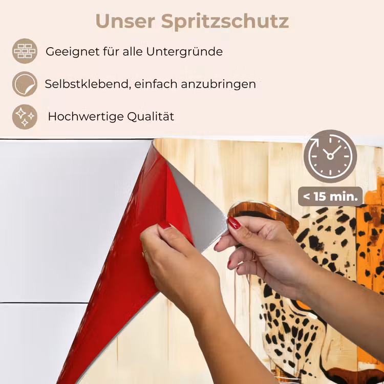 Spritzschutz Küche - Leopard - Symmetrisch - Streifen — 4