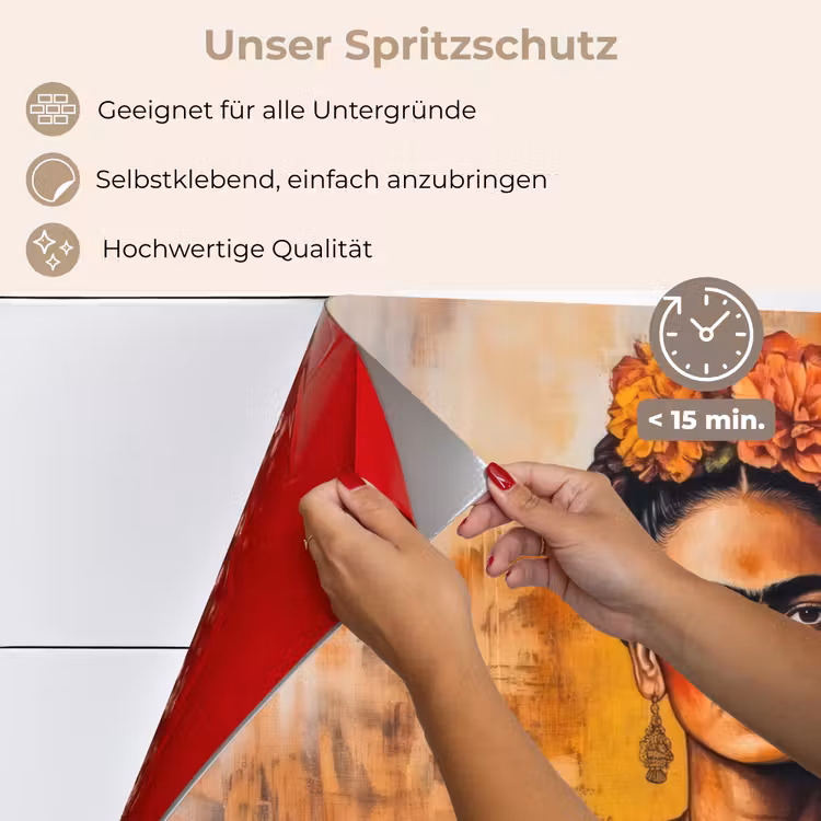 Spritzschutz Küche - Porträt - Schmuck - Malerei — 4