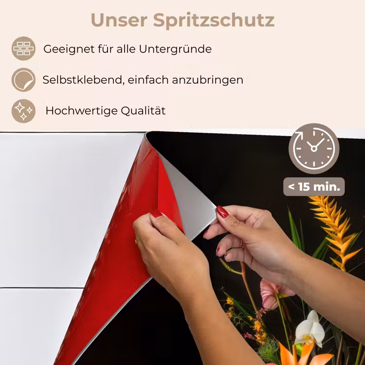 Spritzschutz Küche - Schale - Strauß - Blumen — 4