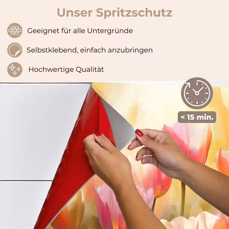 Spritzschutz Küche - Tulpen - Märchenhaft - Farbenfroh — 4