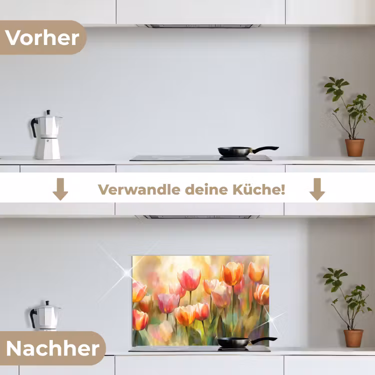 Spritzschutz Küche - Tulpen - Märchenhaft - Farbenfroh — 7