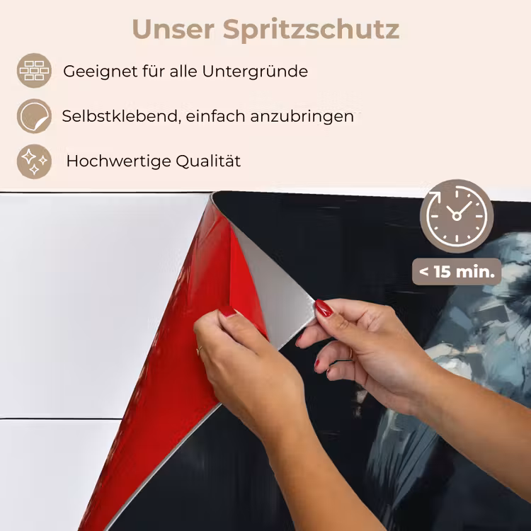 Spritzschutz Küche - Rabe - Vögel - Schwarz — 4