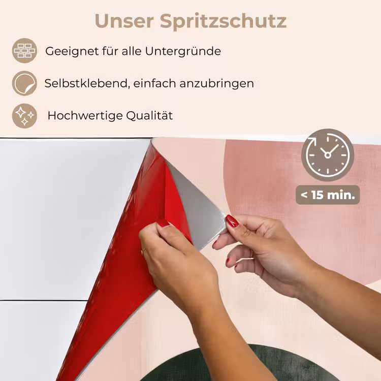 Spritzschutz Küche - Formen - Abstrakt - Kreis - Schwarz — 4