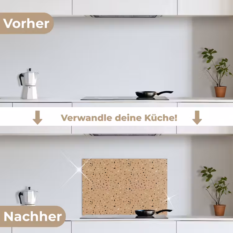 Spritzschutz Küche - Terrazzo - Muster - Beige — 7