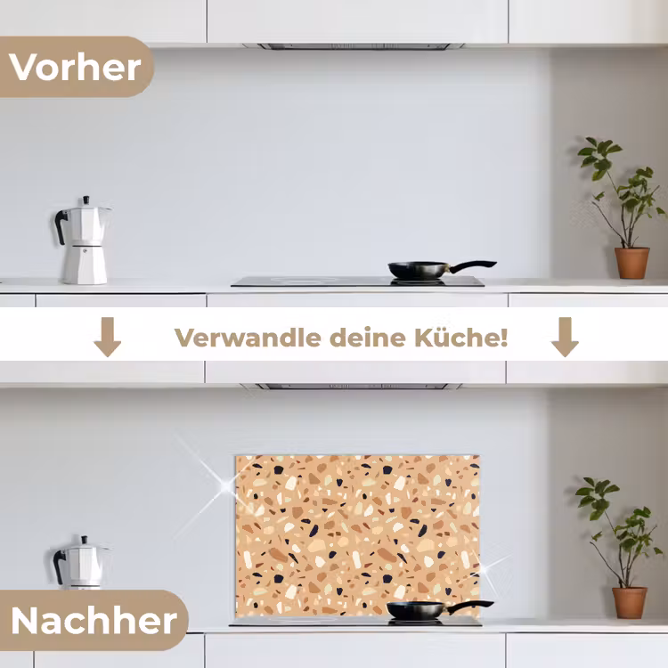 Spritzschutz Küche - Terrazzo - Muster - Bunt - Orange — 7