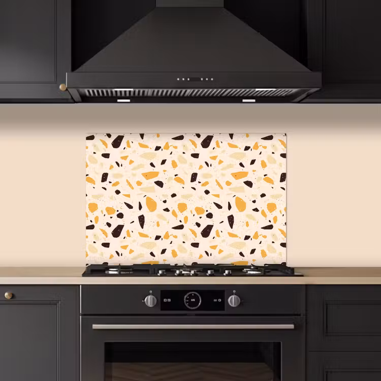 Spritzschutz Küche - Terrazzo - Muster - Gelb - — 5