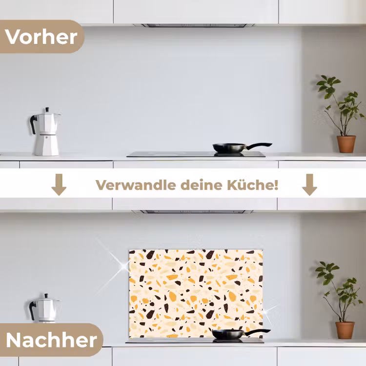 Spritzschutz Küche - Terrazzo - Muster - Gelb - — 7