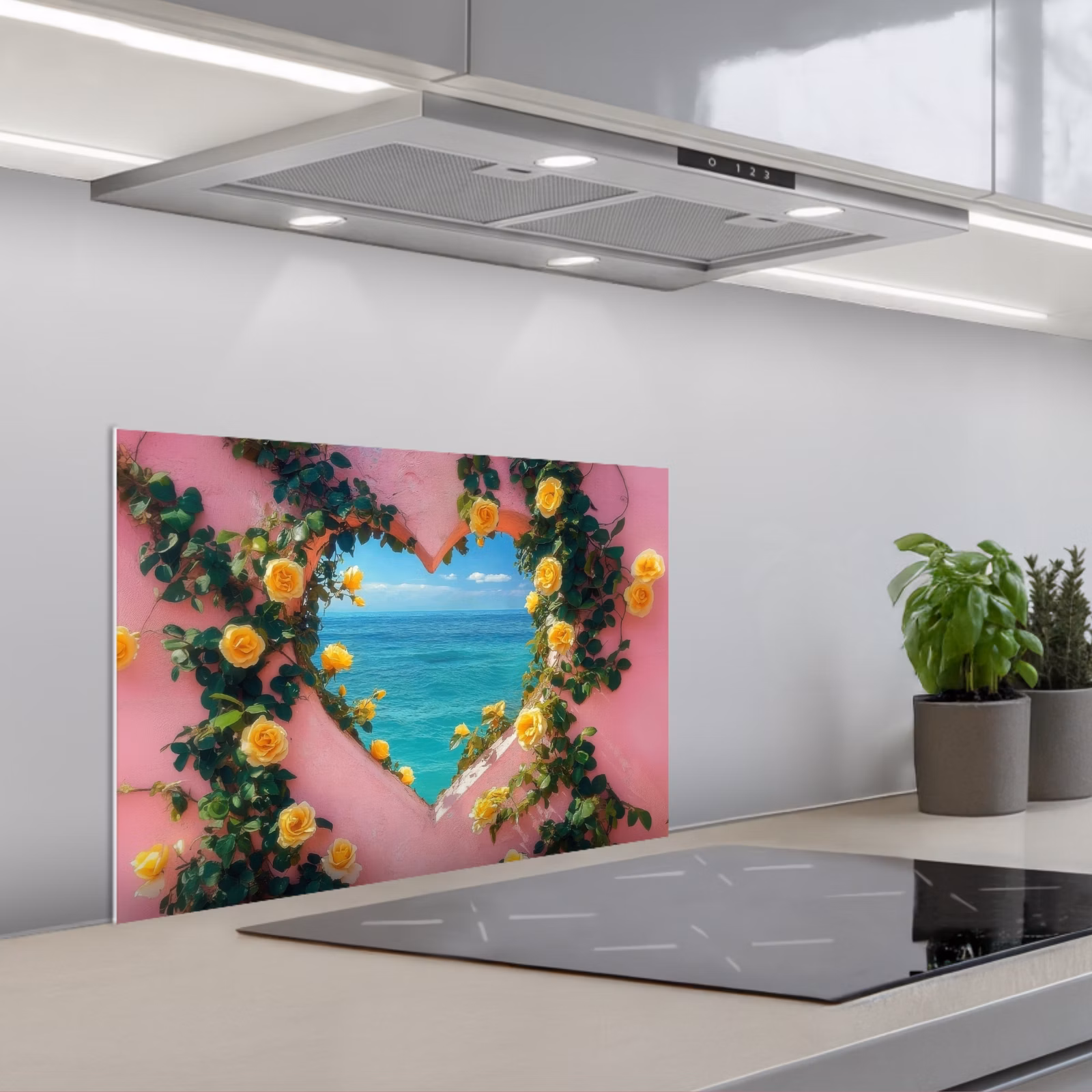 Spritzschutz Küche - Herz - Meer - Wand — 1