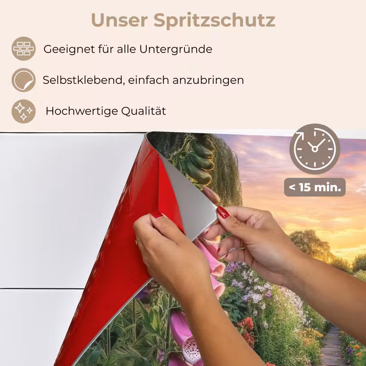 Spritzschutz Küche - Fingerhut - Blumen - Garten — 4