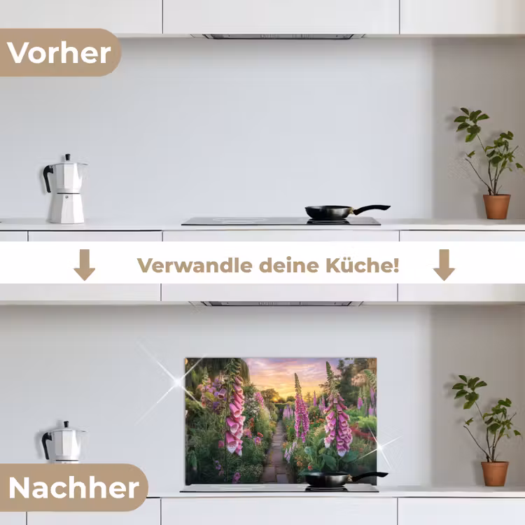 Spritzschutz Küche - Fingerhut - Blumen - Garten — 7