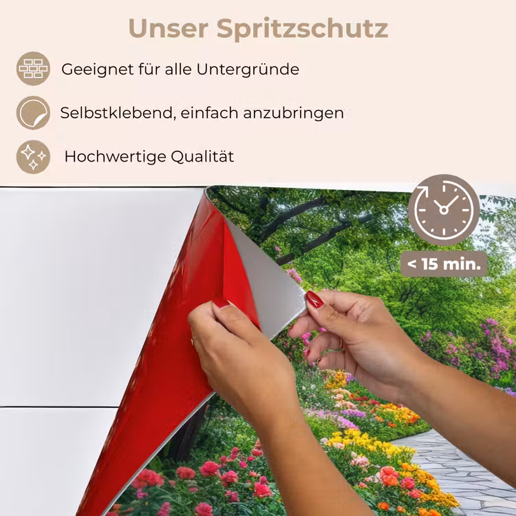 Spritzschutz Küche - Park - Blumen - Garten — 4