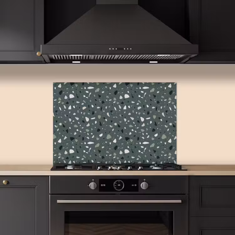 Spritzschutz Küche - Terrazzo - Muster - Bunt - Grün — 5