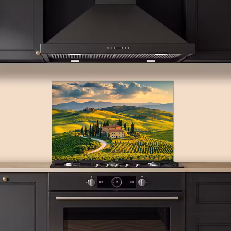Spritzschutz Küche - Toskana - Landschaft - Weinberge — 5