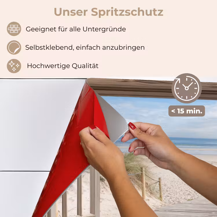 Spritzschutz Küche - Durchblick - Strand - Dünen - Weg - Landschaft — 4