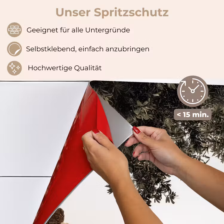 Spritzschutz Küche - Felsen - Meer - Baum - Grün — 4