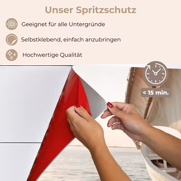 Spritzschutz Küche - Segelboot - Meer - Beige - Sonne — 4