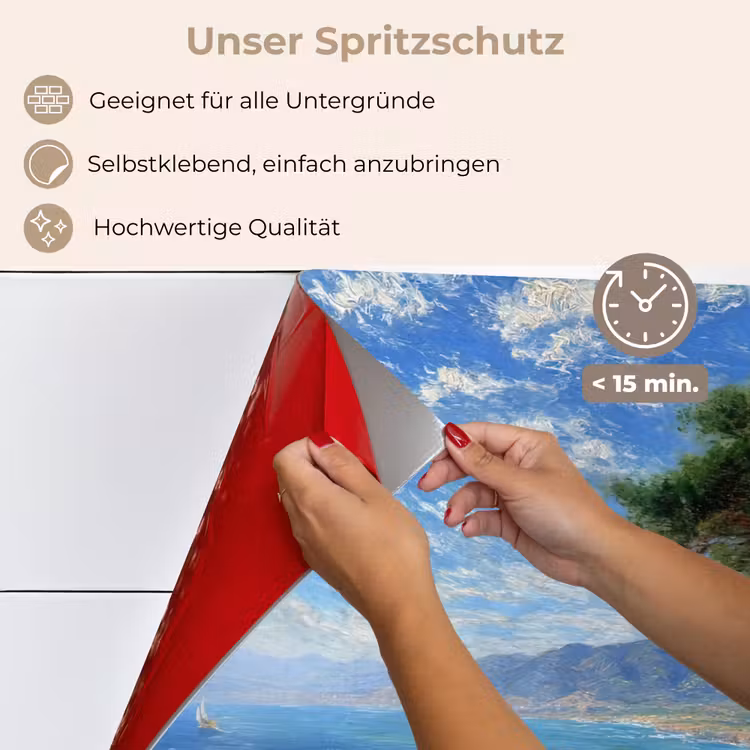 Spritzschutz Küche - Felsen - Küstenlinie - Baum - Berge — 4