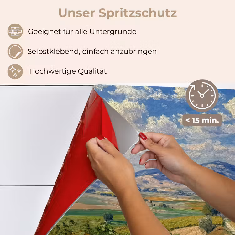 Spritzschutz Küche - Menschen - Wandern - Sandweg - Felder — 4
