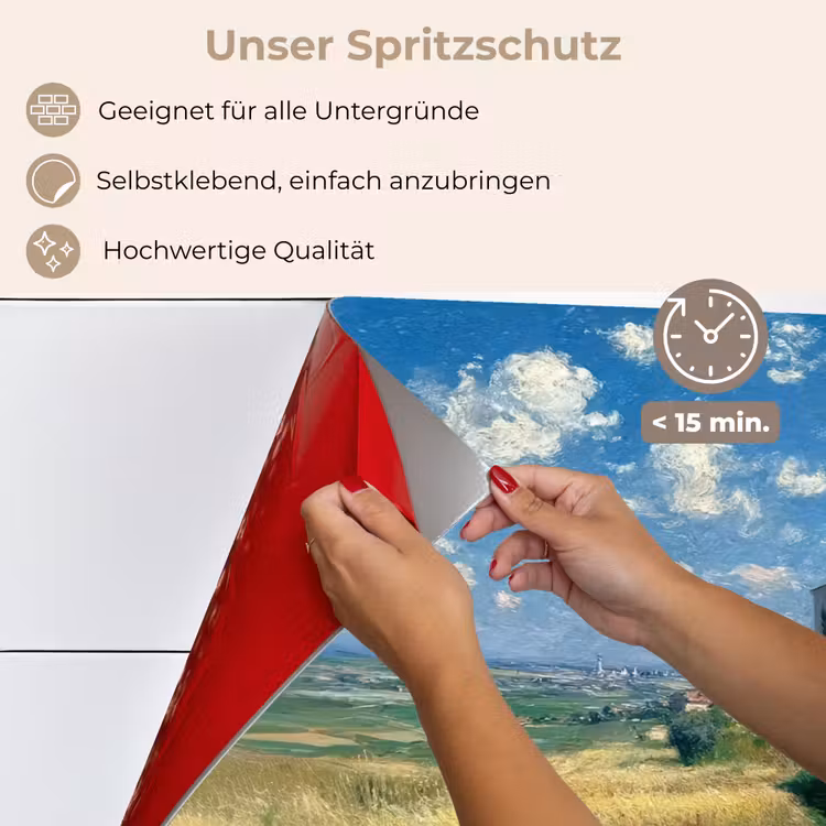 Spritzschutz Küche - Sandbahn - Haus - Bäume - Wiese — 4