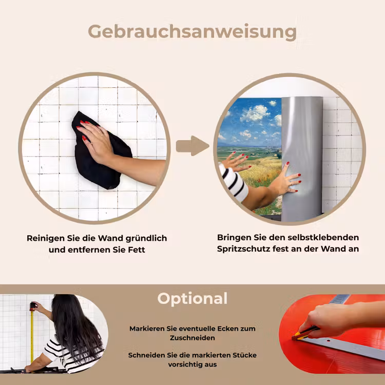 Spritzschutz Küche - Sandbahn - Haus - Bäume - Wiese — 6