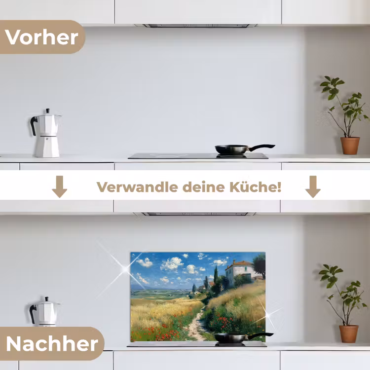 Spritzschutz Küche - Sandbahn - Haus - Bäume - Wiese — 7