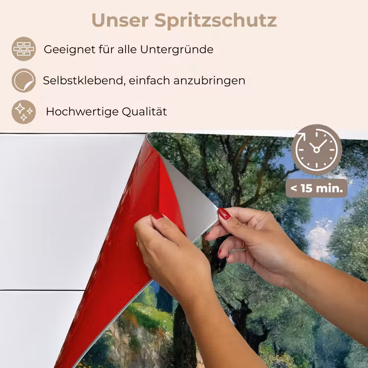 Spritzschutz Küche - Weg - Bäume - Schatten - — 4