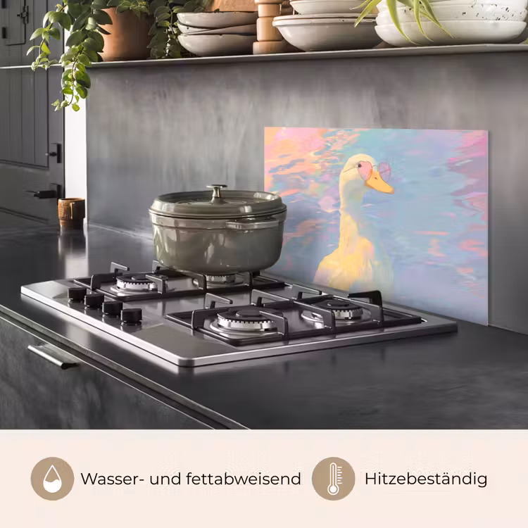 Spritzschutz Küche - Ente - Sonnenbrille - Wasser — 2