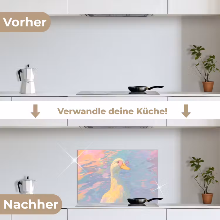 Spritzschutz Küche - Ente - Sonnenbrille - Wasser — 7