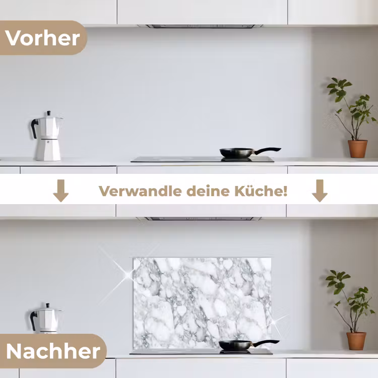 Spritzschutz Küche - Mosaik - Marmor - Weiß - Unregelmäßig — 7