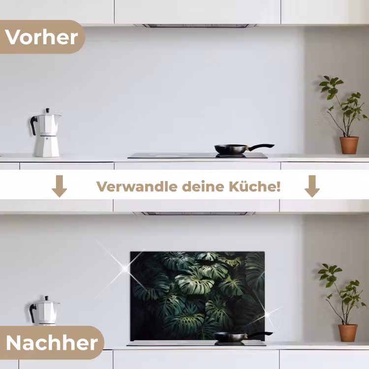 Spritzschutz Küche - Pflanze - Monstera - Licht — 7