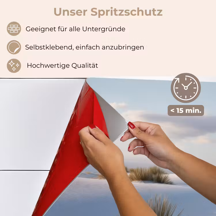 Spritzschutz Küche - Dünen - Gras - Wolken - Beige — 4