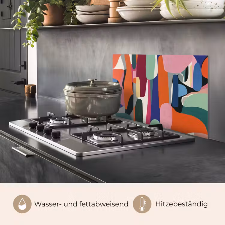 Spritzschutz Küche - Formen - Rhythmisch - Farben - Abstrakt — 2